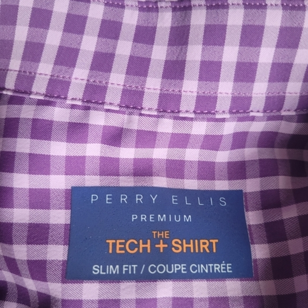 Perry Ellis Premium The Tech+ shirt,‎ size 17 - Picture 6 of 9